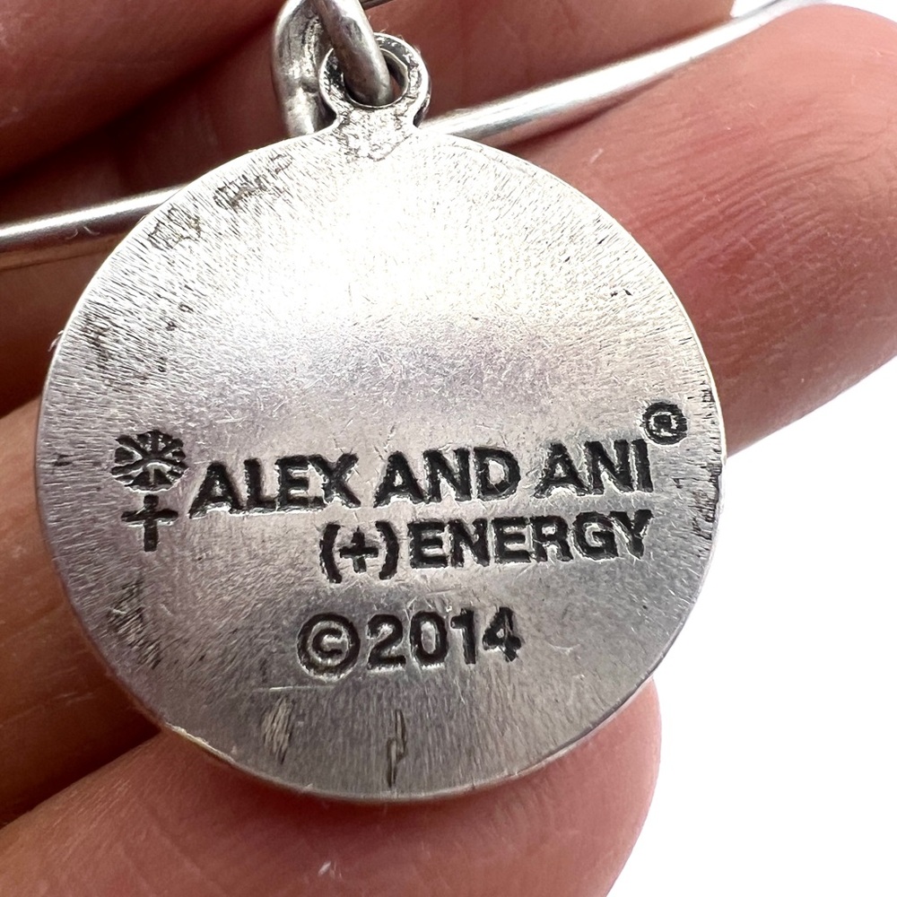 Alex and Ani Canada Maple Leaf Charm Bangle Bracelet Silver Tone 2014 - Picture 5 of 6